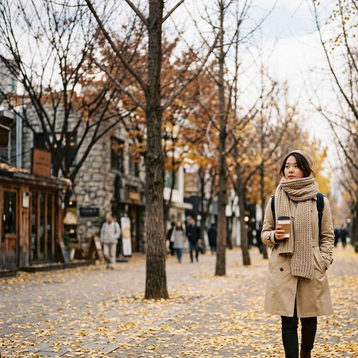 韓國10月、11月、12月天氣與穿搭：首爾平均氣溫和第一場雪
